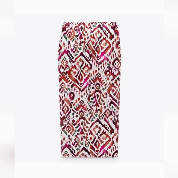 Zara 2pcs set Print Top With Knot with matching skirt - Picture 7 of 7